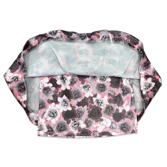 Juicy Couture Pink Gray White Floral Layered Mini Bubble Tulle Skirt Size 4 - Picture 3 of 10